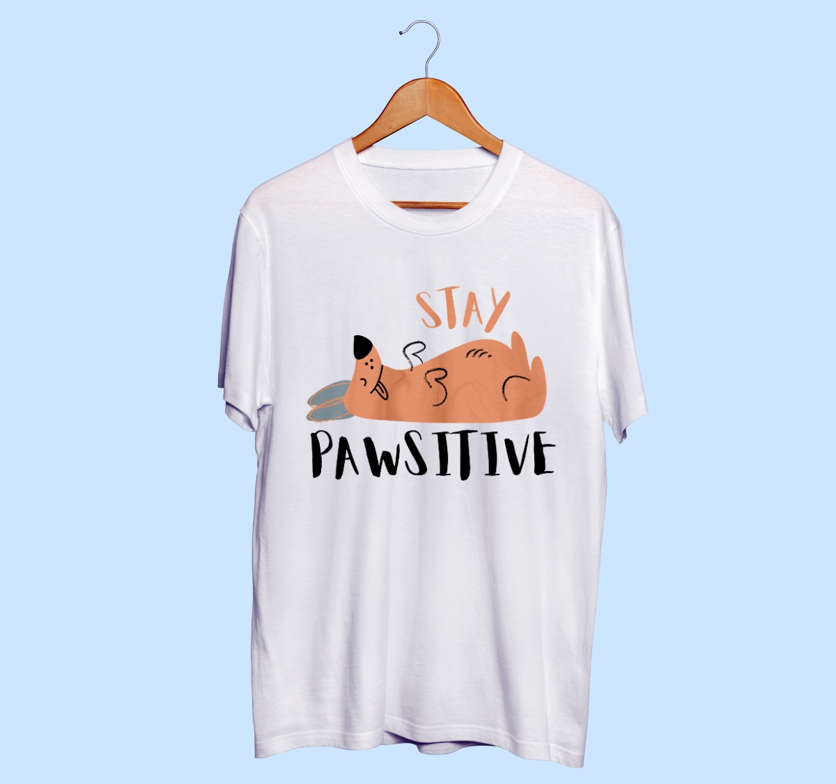 Stay pawsitive white